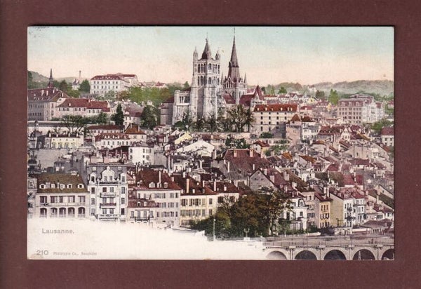 LAUSANNE - Vue partielle avec Cathédrale - 1906