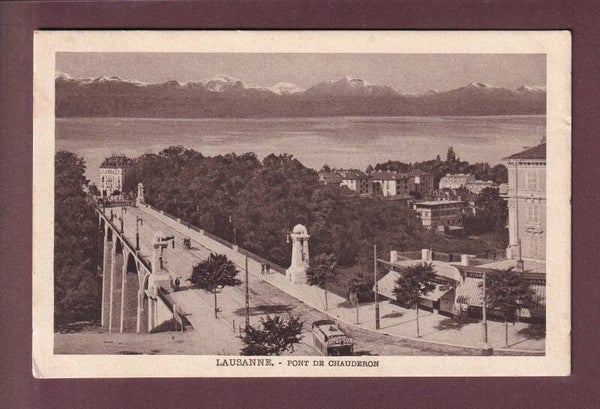 LAUSANNE - Pont Chauderon - Tram - 1917