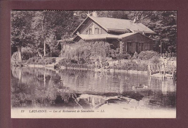LAUSANNE - Lac et Restaurant de Sauvabelin - 1915