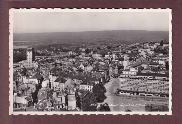 LAUSANNE depuis la Cathédrale - 1948