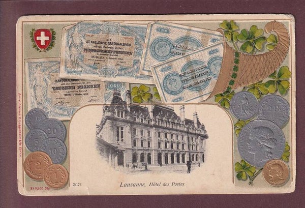 LAUSANNE - Hôtel des Postes - Argent - 1907