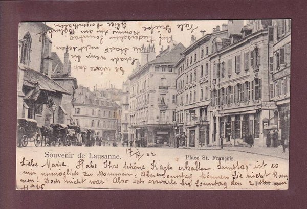 Souvenir de LAUSANNE - Place St. François - 1902