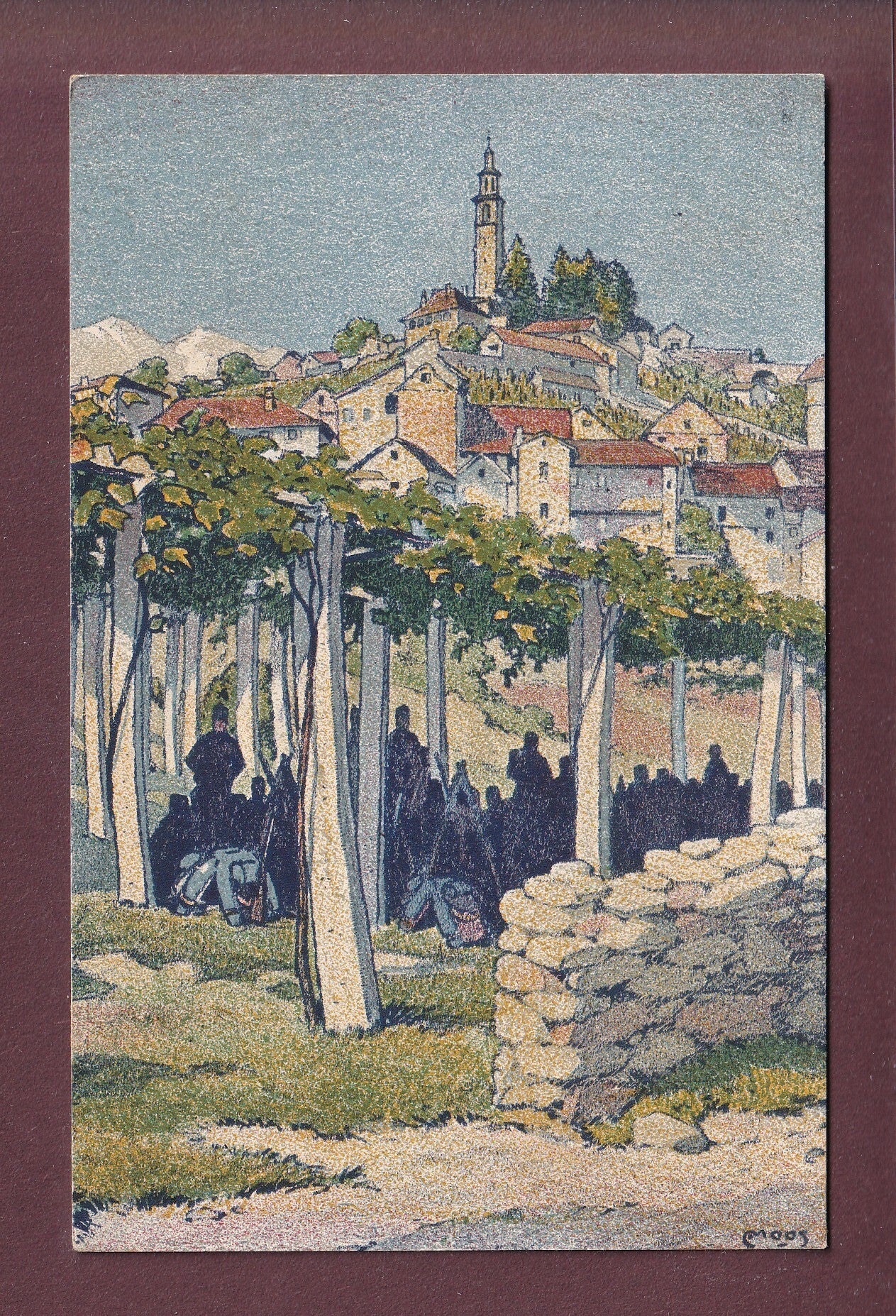 Pergolato nel TICINO Meridionale - 1916 // voir dos //