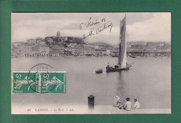 CANNES - Le Port - Voilier - 1908