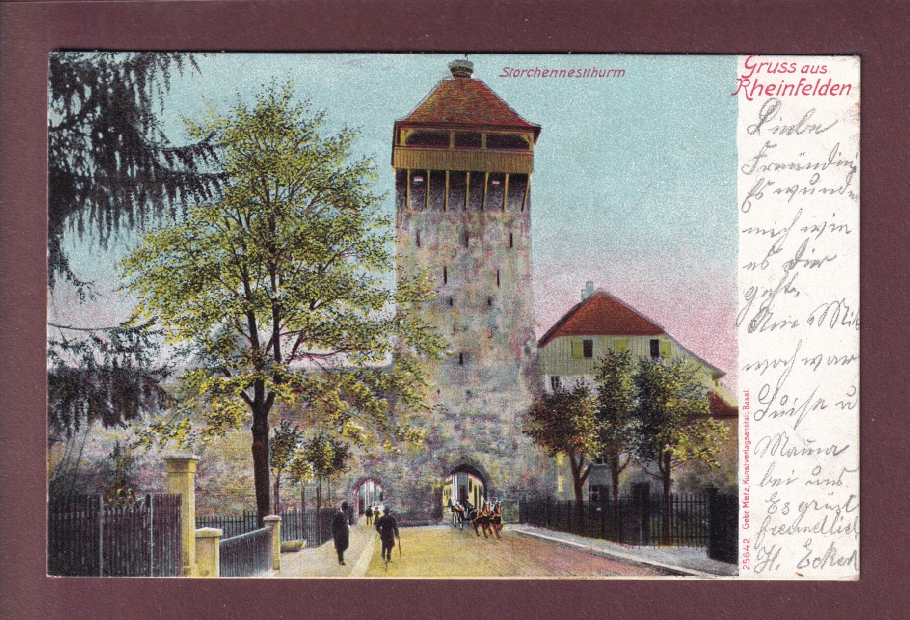 Gruss aus RHEINFELDEN - Storchennestturm - 1904