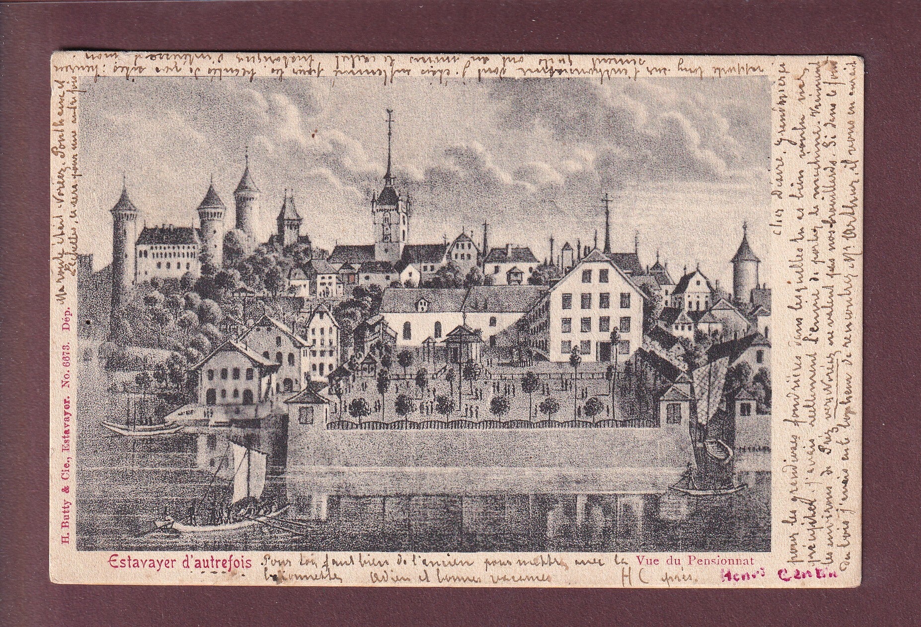 ESTAVAYER d'autrefois - Pensionnat - 1903