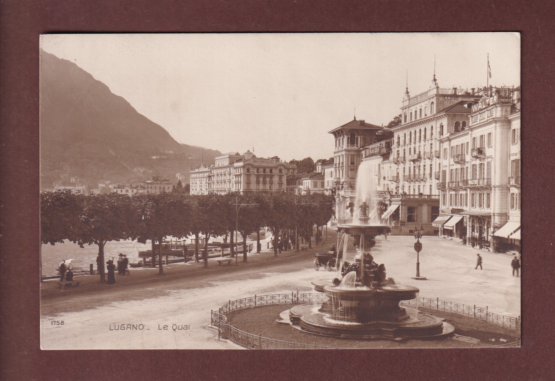 LUGANO - Quai et Fontaine