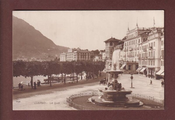 LUGANO - Quai et Fontaine
