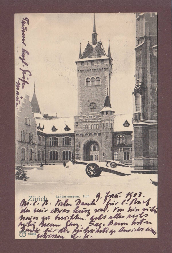 ZÜRICH - Landesmuseum - Schnee - 1903