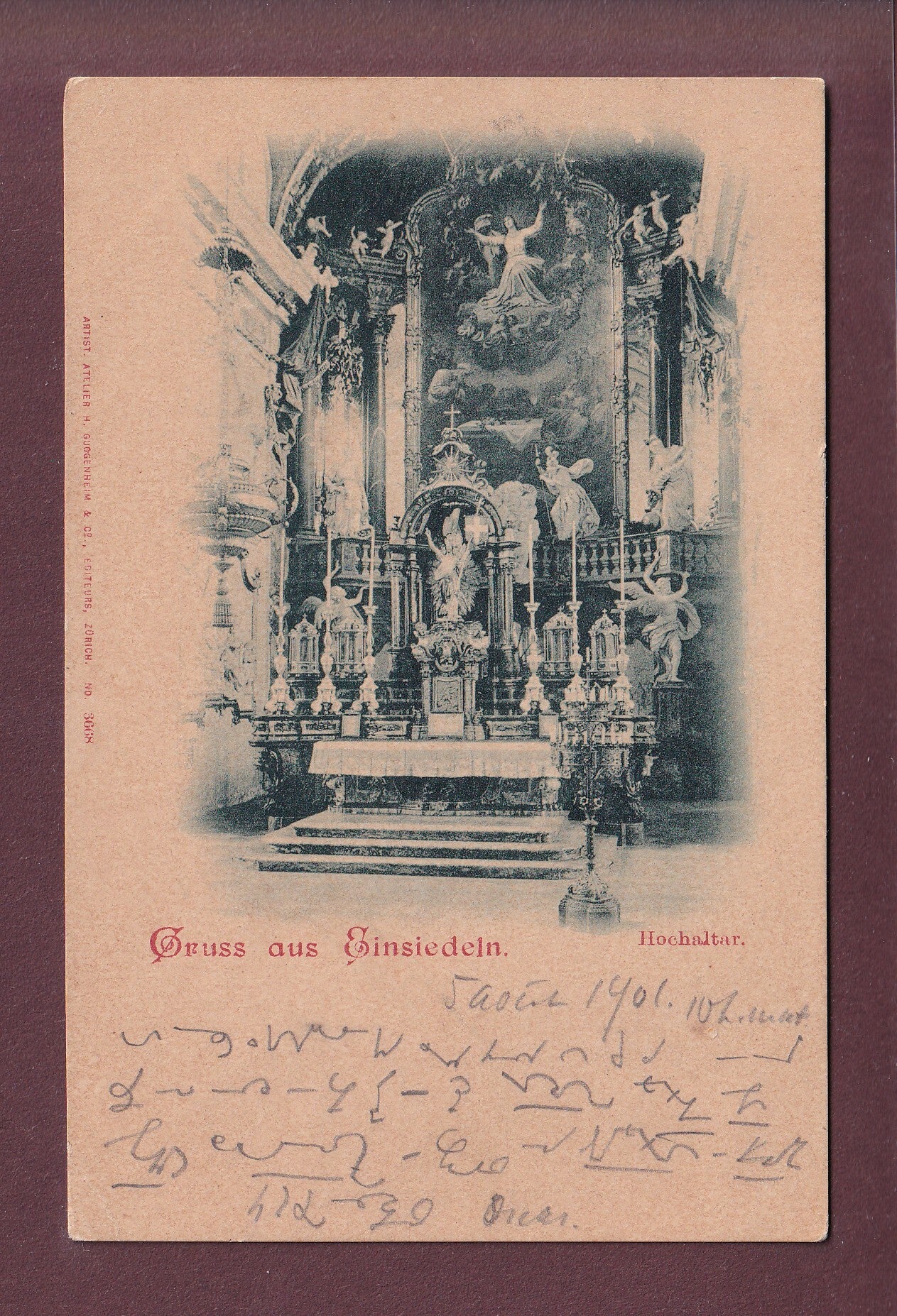 Gruss aus EINSIEDELN - Hochaltar - 1901
