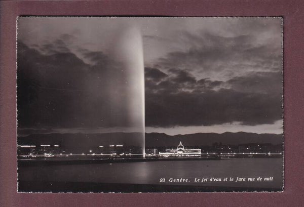 GENEVE - Jet d'Eau de nuit