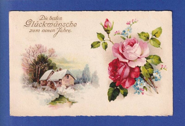 NEUJAHR - Blumen - 1929