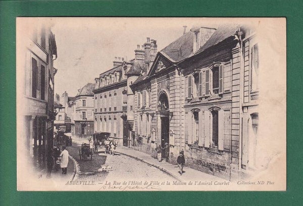 ABBEVILLE - Rue de l'Hôtel de Ville - Attelage - 1902