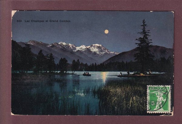 LAC CHAMPEX - Grand Combin au clair de lune - 1911