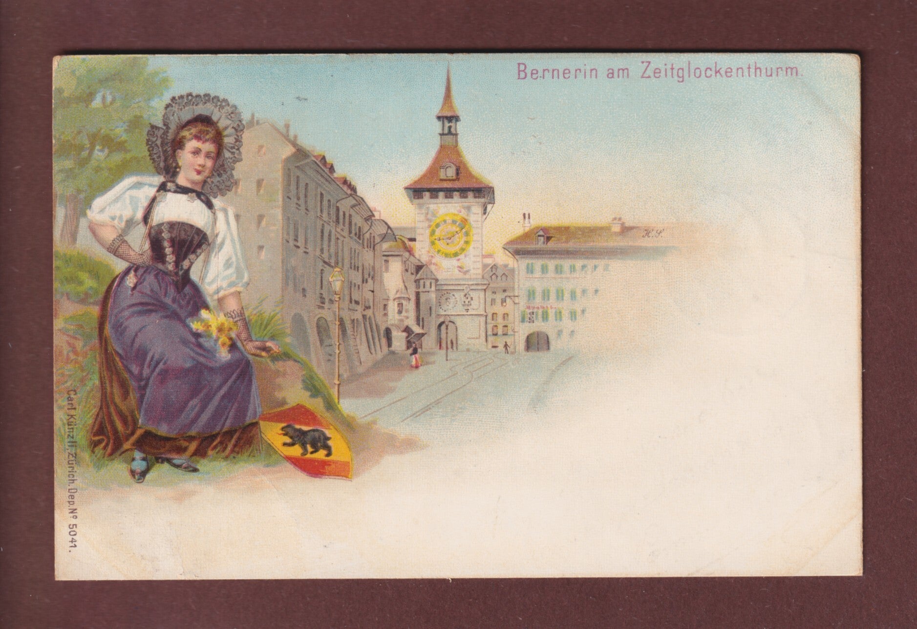 BERNERIN - Zeitglockenturm - 1899 Litho Künzli