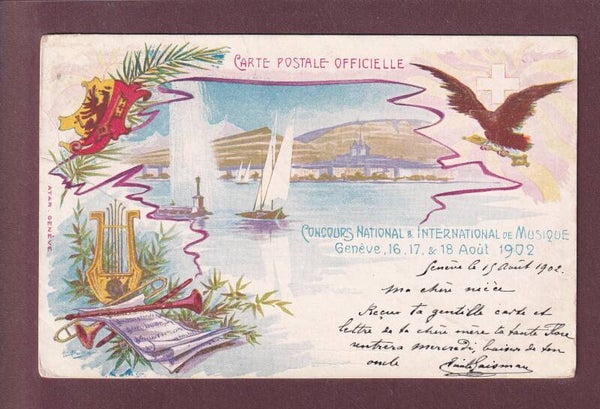 GENEVE - Concours de musique 1902 // pli //