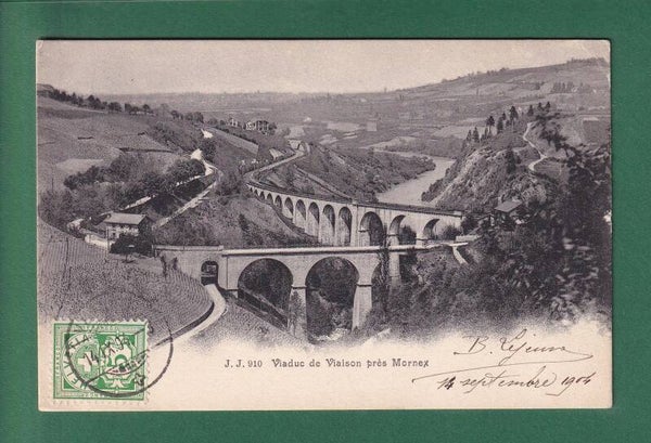 Viaduc de VIAISON près Mornex - 1904 // pli d'angle //