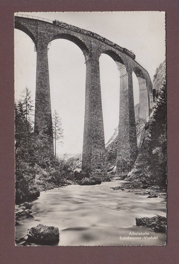 Albulabahn - LANDWASSER-Viadukt - Filisur - 1947