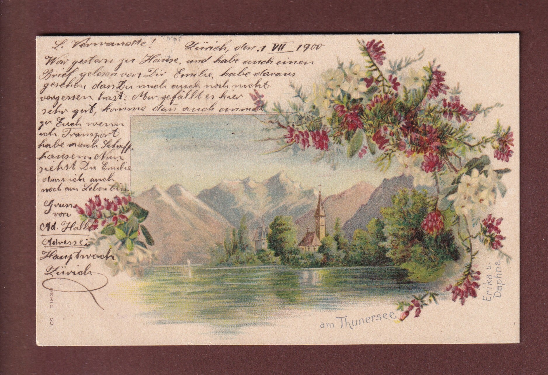 Am THUNERSEE - Erika und Daphne - 1900