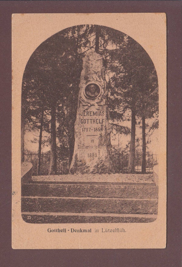 LÜTZELFLÜH - Gotthelf-Denkmal - 1926 // Eckbug //