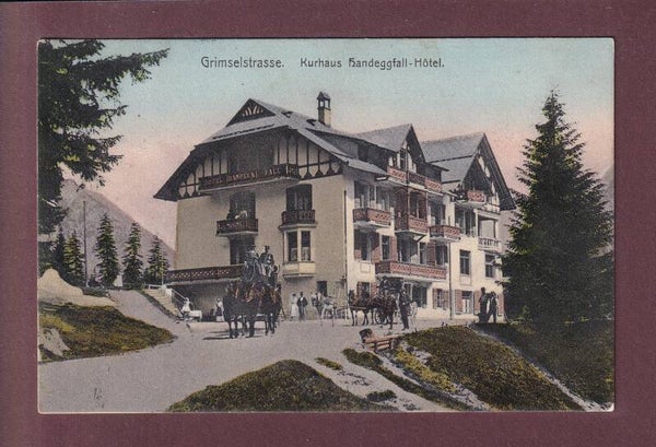 Kurhaus HANDEGGFALL-HOTEL - Kutsche 1907 // Rück verletzt //