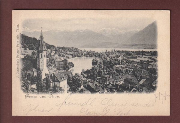 Gruss aus THUN - 1900 Feldpost