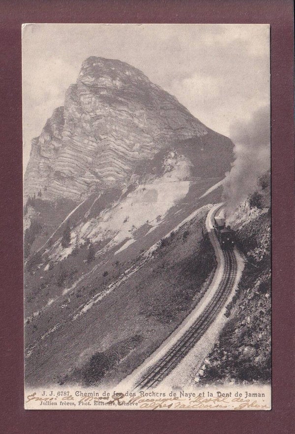Chemin de fer des ROCHERS DE NAYE - Train Dent de Jaman 1910