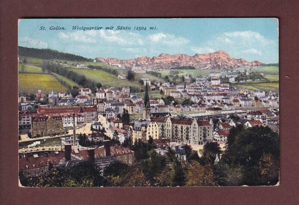 ST. GALLEN - Westquartier - Säntis - 1911 // Eckbug //