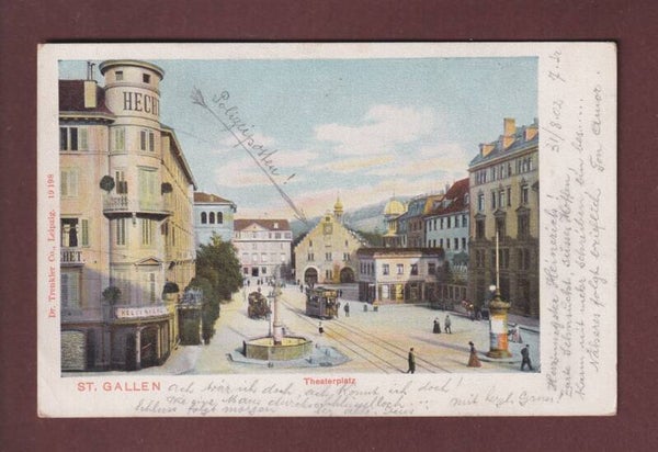 ST. GALLEN - Theaterplatz - 1902