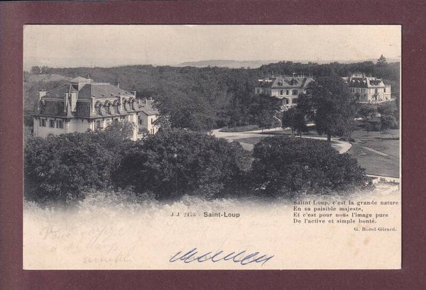 La Sarraz - SAINT-LOUP - Poème - 1902