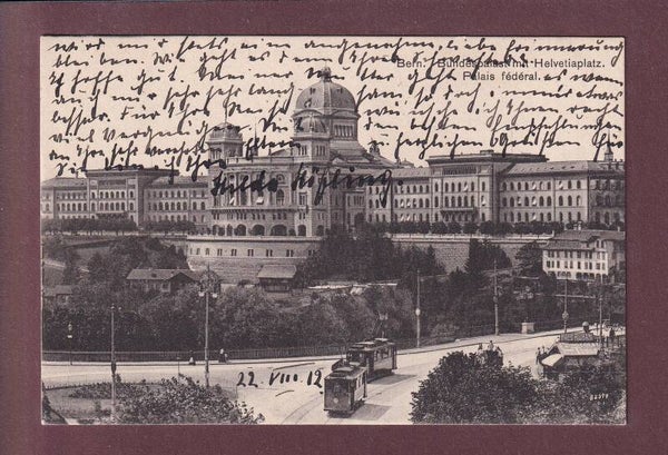 BERN - Bundespalast - Tram - 1912