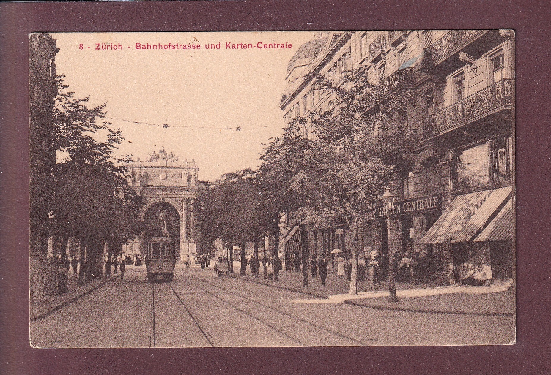 ZÜRICH - Bahnhofstrasse - Tram - Karten-Centrale