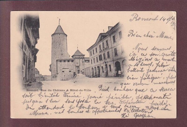 ROMONT - Rue du Château - Hôtel de Ville - 1903