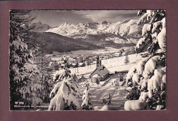 PONTRESINA unter Schnee - Julierkette - 1961