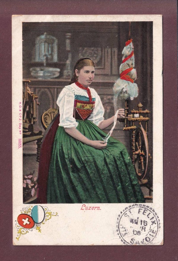 LUZERN - Tracht - 1906 // Eckbug //