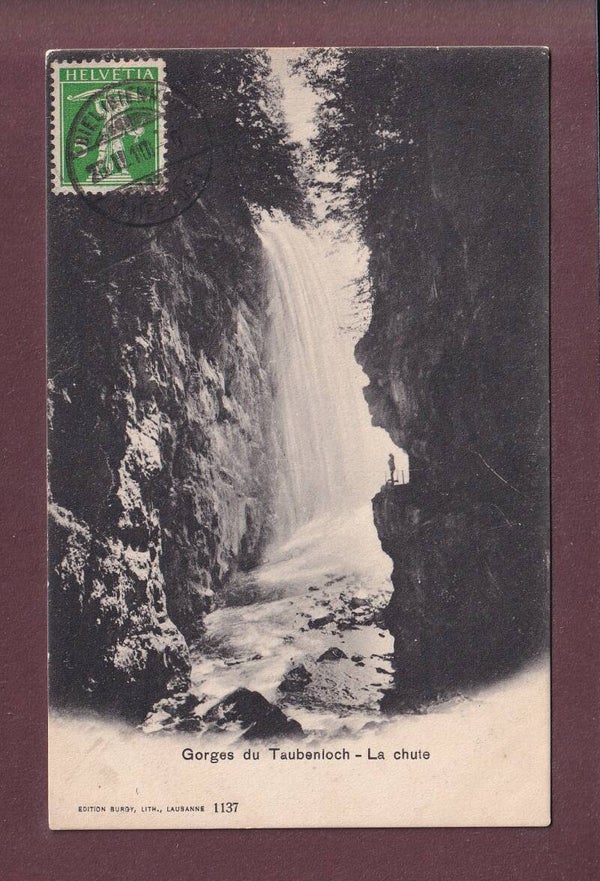 BIENNE - Gorges du Taubenloch - 1910
