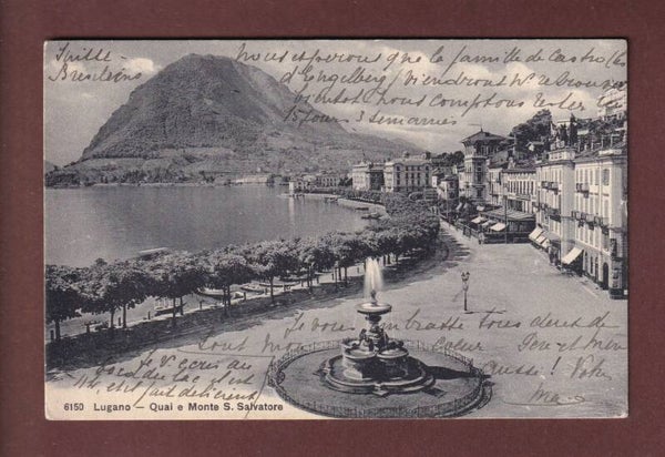 LUGANO - Fontana - Quai - 1912