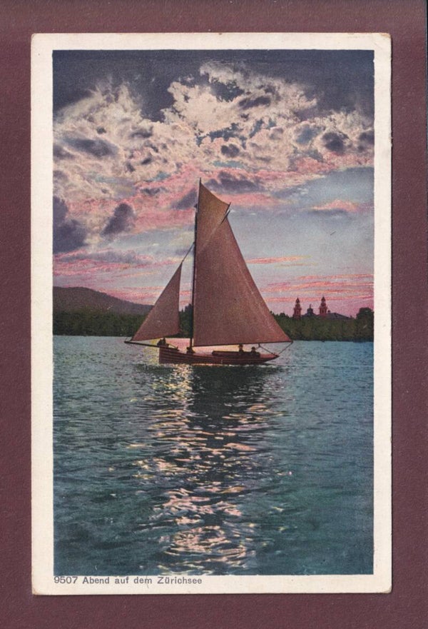 Abend auf dem ZÜRICHSEE - Segelschiff