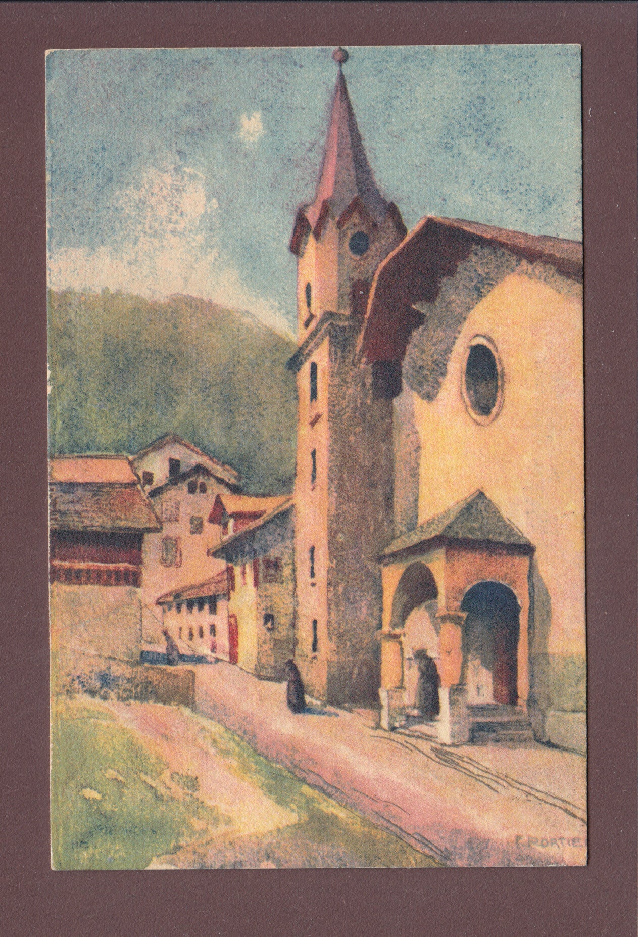 LOECHE - Eglise par F. Portier // léger pli d'angle //