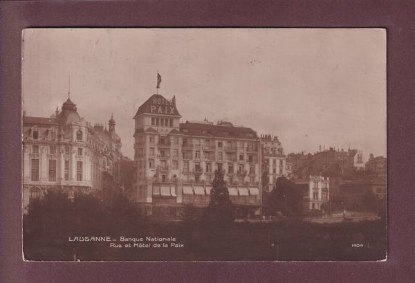 LAUSANNE - Hôtel de la Paix - 1913 à destination de Rio