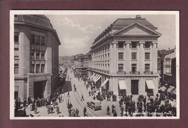 LAUSANNE - Banque Fédérale et UBS - Auto - 1931