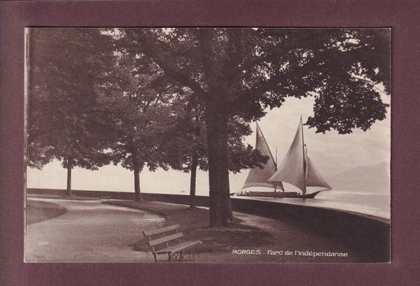 MORGES - Parc de l'Indépendance - Barque du Léman - 1920