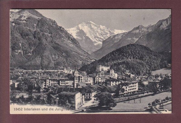 INTERLAKEN - Jungfrau - 1916 Hotel Stempel