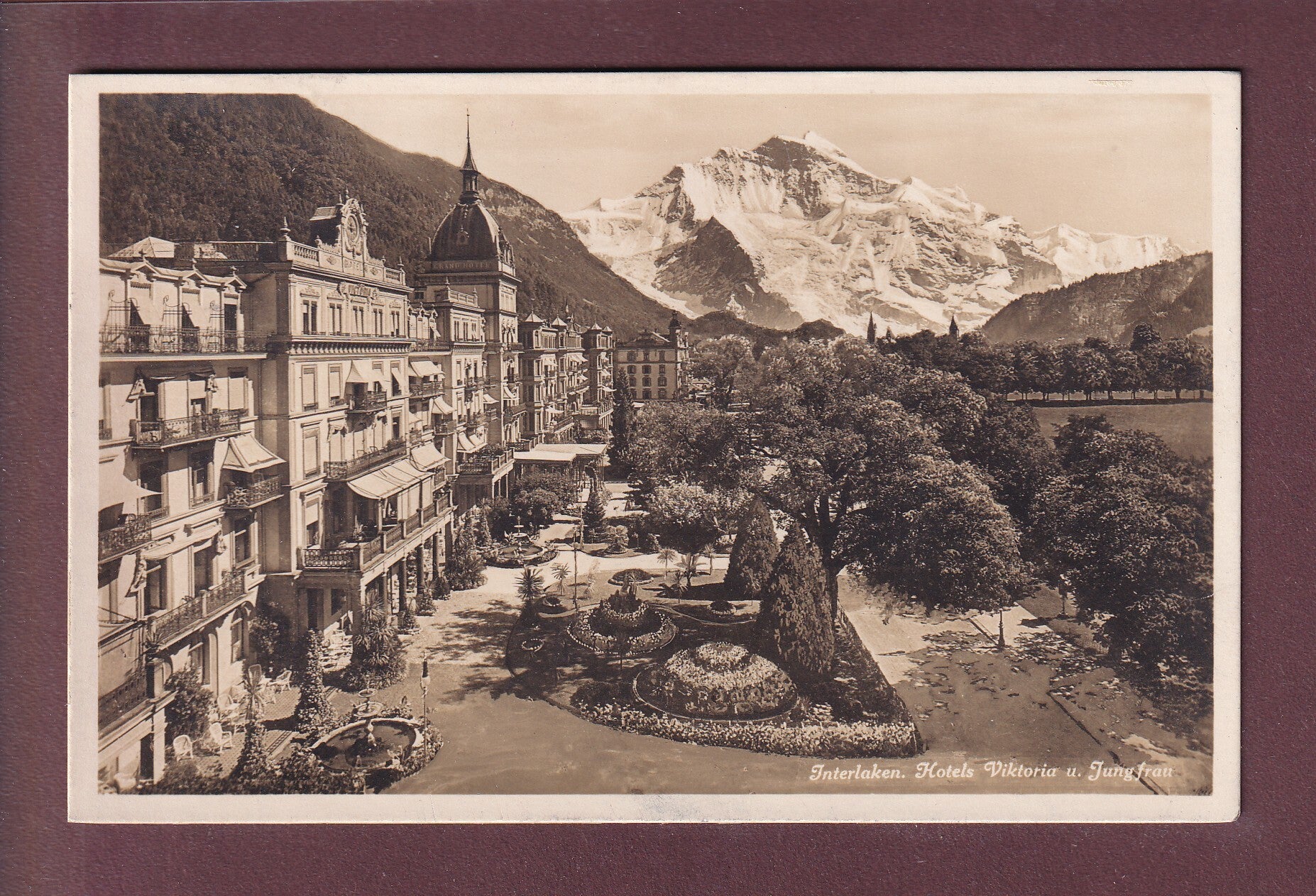 INTERLAKEN - Hotels Victoria - Jungfrau - 1926