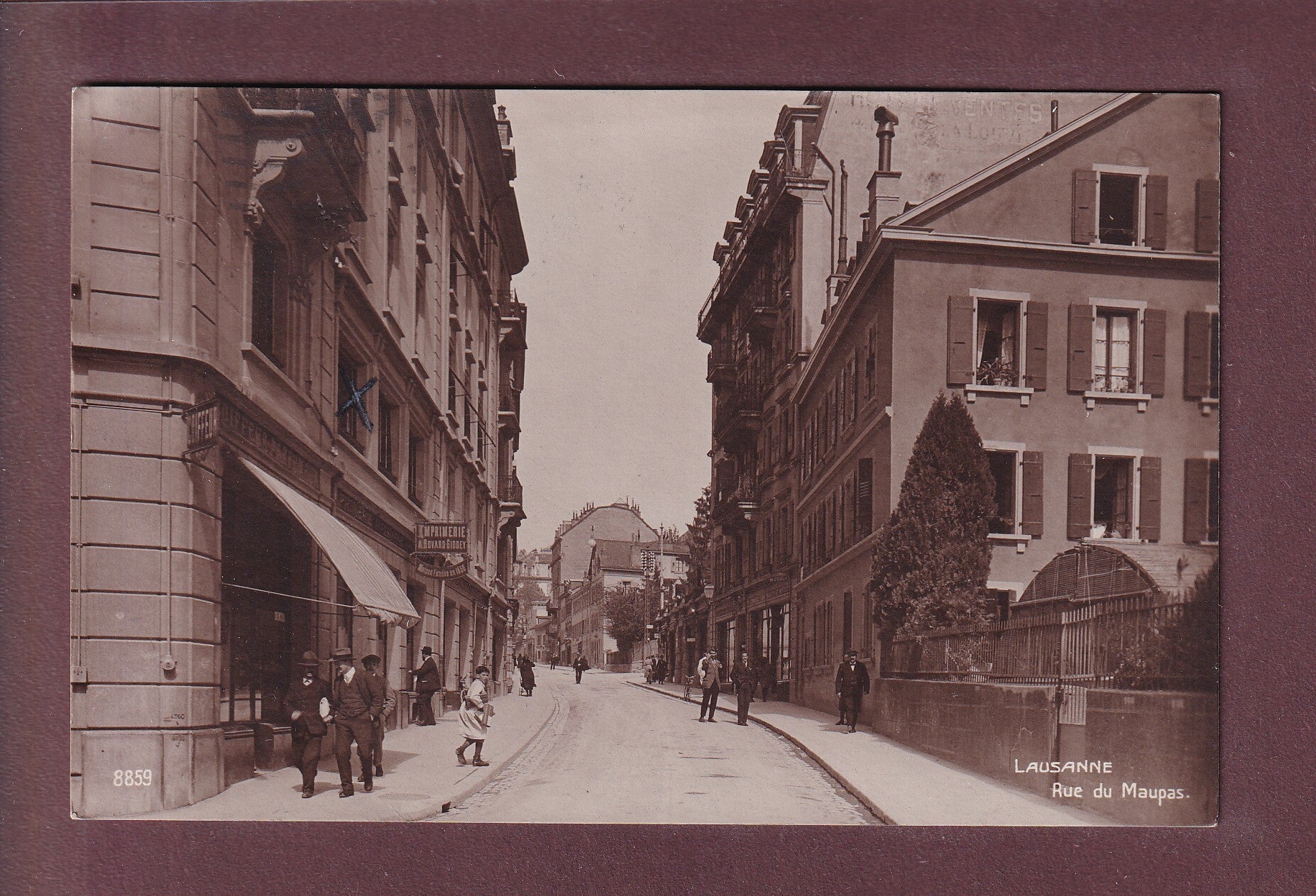 LAUSANNE - Rue du Maupas - Imprimerie Bovard-Giddey - 1924