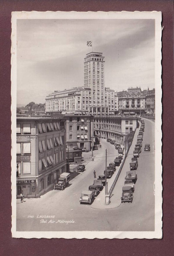LAUSANNE - BEL-AIR - Montée avec voitures - Camion - 1938
