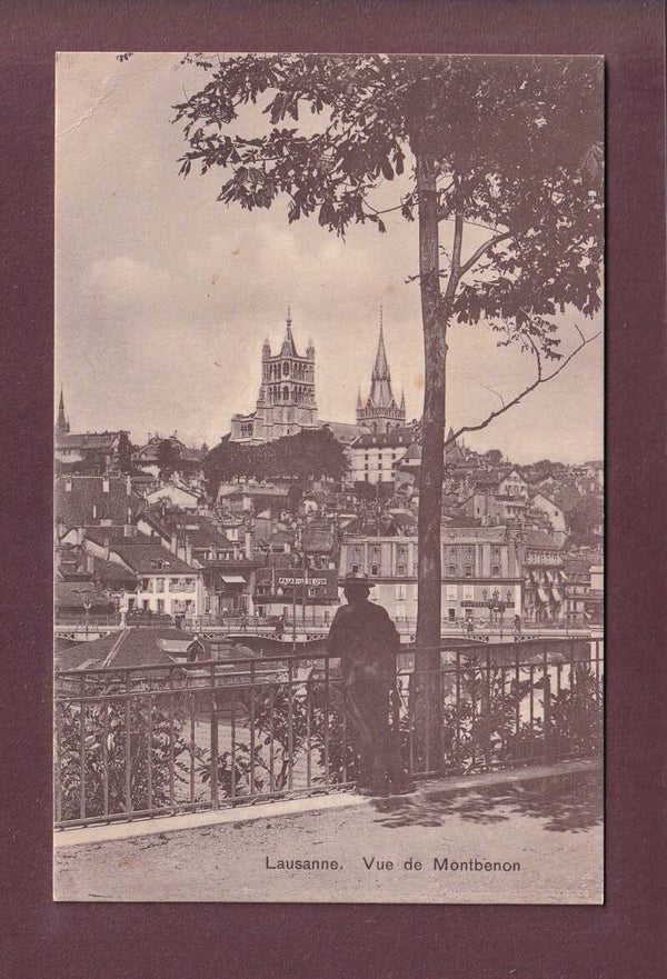 LAUSANNE vue de Montbenon - 1925 // pli d'angle //