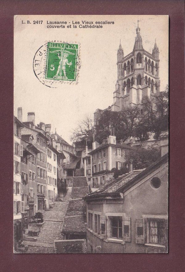 LAUSANNE - Escaliers du Marché - 1912
