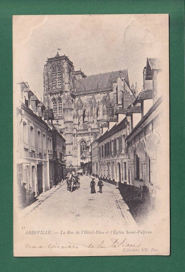 ABBEVILLE - Rue de l'Hôtel-Dieu - Attelage - 1902