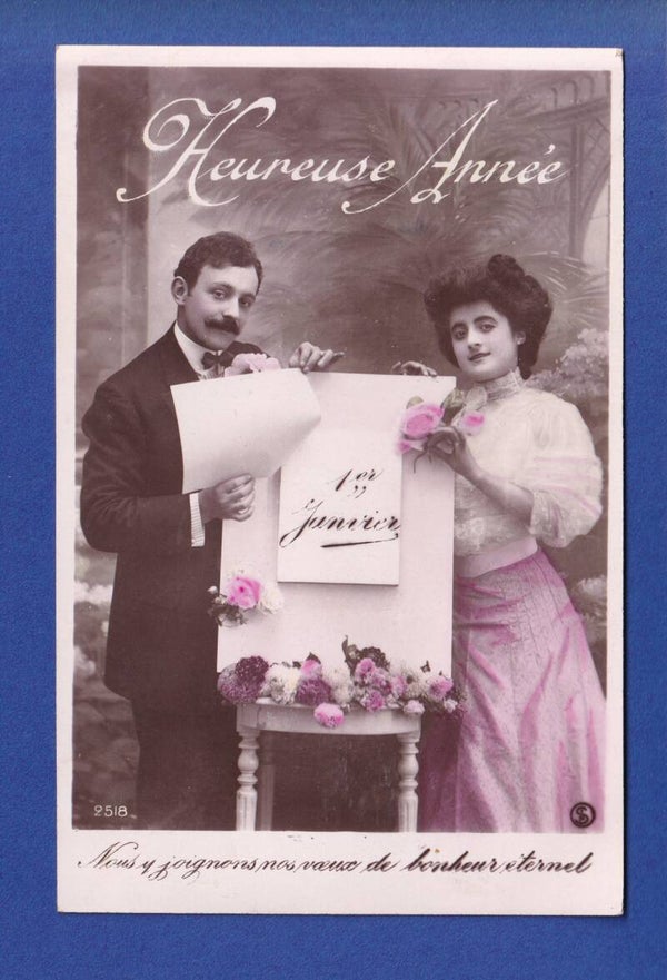 NOUVEL AN - Couple - 1909